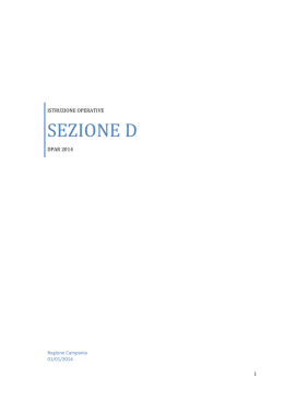 SEZIONE D - Osservatorio Regionale Sicurezza Alimentare