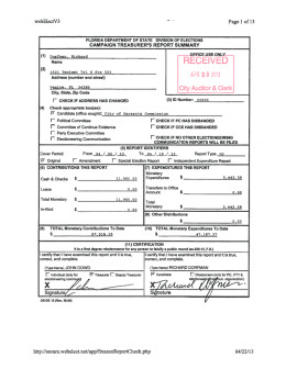 18th Day Runoff Financial Reports