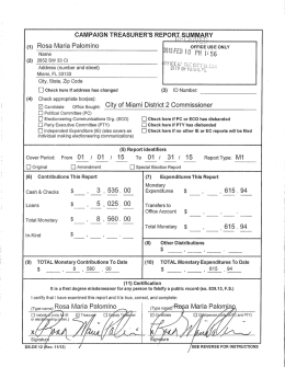 CAMPAIGN TREASURER`S REPOREI58UM (1