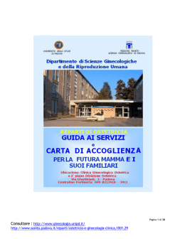 REPARTO di OSTETRICIA - Università degli Studi di Padova