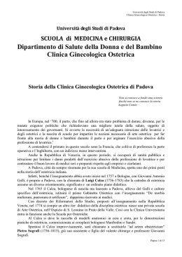 Storia della Clinica Ostetrica di Padova