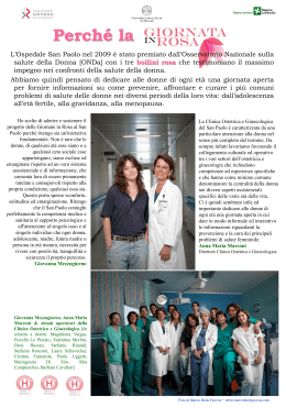 La Clinica Ostetrica e Ginecologica del San Paolo
