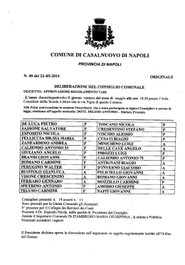 Delibera TARI - Comune di Casalnuovo di Napoli