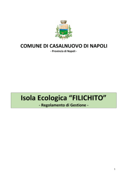 regolamento isola ecologica - Comune di Casalnuovo di Napoli