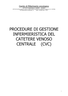 procedure di gestione infermieristica del catetere venoso centrale