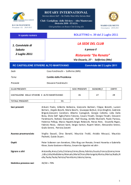 Bollettino n&deg;39 - Sito Ufficiale del Rotary di Castiglione delle Stiviere