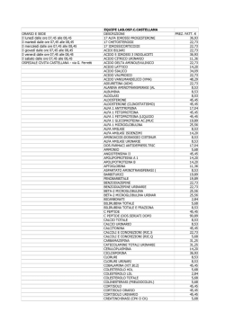 Listino da Equipe Laboratorio analisi Civita Castellana