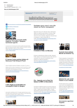 Newsletter 20 da Infoitaliaspagna 2014
