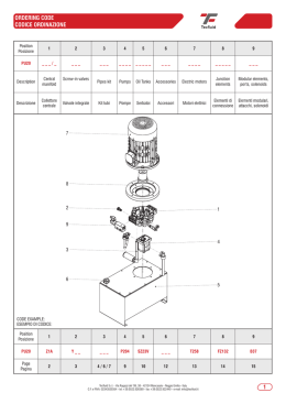 ORDERING CODE CODICE ORDINAZIONE 1