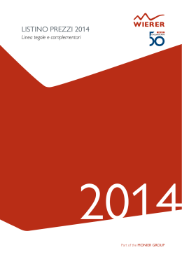 LISTINO PREZZI 2014
