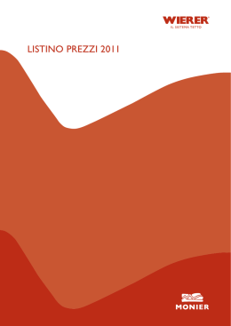 LISTINO PREZZI 2011