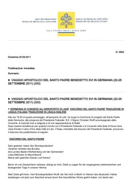 viaggio apostolico del santo padre benedetto xvi in germania (22
