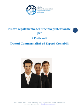 Nuovo regolamento del tirocinio professionale per i praticanti