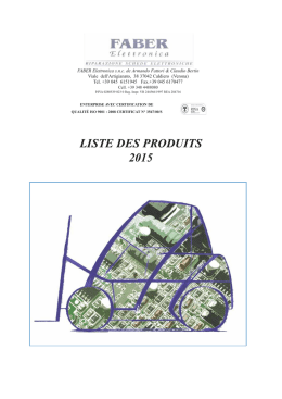 LISTE DES PRODUITS 2015