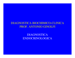 DIAGNOSTICA BIOCHIMICO-CLINICA PROF. ANTONIO GINOLFI