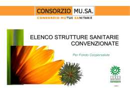 ELENCO STRUTTURE SANITARIE CONVENZIONATE