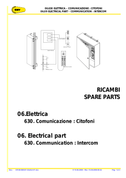 RICAMBI SPARE PARTS 06.Elettrica 06. Electrical part