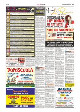 Pag. 4 Gioved&igrave; 28 gennaio 2016