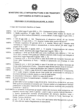 ministero delle infrastrutture e dei trasporti capitaneria di porto di gaeta