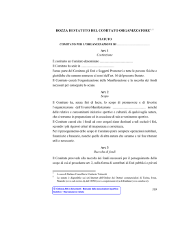 bozza di statuto del comitato organizzatore1, 2