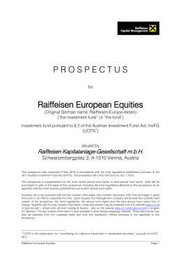 Raiffeisen European Equities