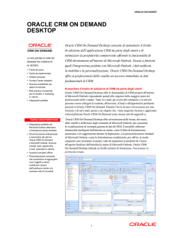 ORACLE CRM ON DEMAND DESKTOP