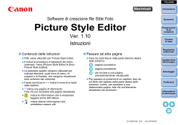 1 Selezionare il menu [Picture Style Editor]
