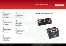 MANUALE OPERATORE TRUCHECK & TRUCHECK PLUS