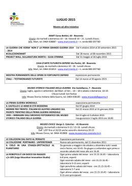 zu LUGLIO 2015 - Azienda per il Turismo Rovereto e Vallagarina
