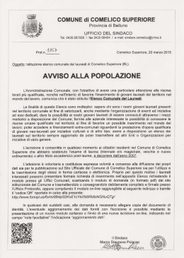 COMUNE di COMELICO SUPERIORE