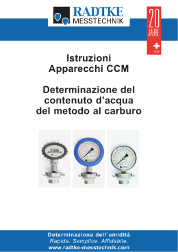 Istruzioni Apparecchi CCM Determinazione del - cpm