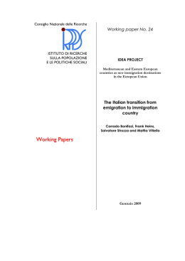 Working Papers - IRPPS - Consiglio Nazionale delle Ricerche