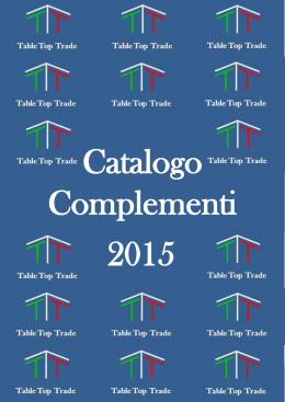 Schoenwald Table Top Trade Catalogo Complementi 2015