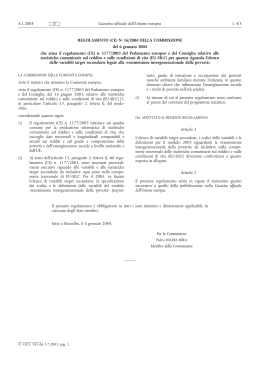 regolamento 16/2004/CE della Commissione, del 6 gennaio 2004