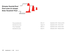 Proxy questionnaire Wave 15 September 2013 - February