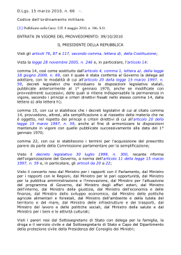 D.Lgs. 15 marzo 2010, n. 66 - Direzione generale per i beni