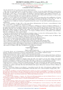 DECRETO LEGISLATIVO 15 marzo 2010, n. 66