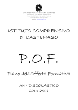 ISTITUTO COMPRENSIVO ISTITUTO COMPRENSIVO DI
