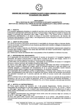 ORDINE DEI DOTTORI COMMERCIALISTI E DEGLI ESPERTI