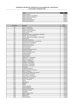 COMPONENTE TARIFFARIA DEL TRASPORTO