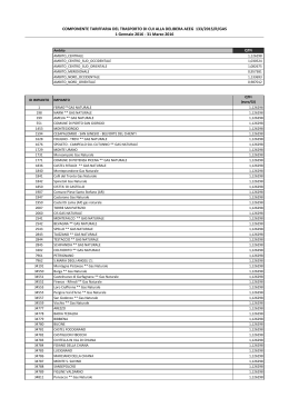 COMPONENTE TARIFFARIA DEL TRASPORTO