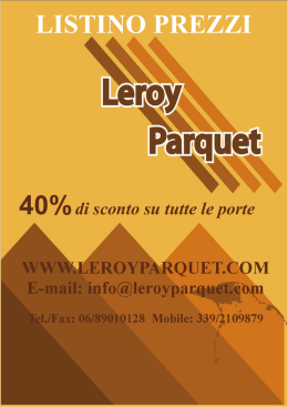 LISTINO PREZZI - Leroy Parquet