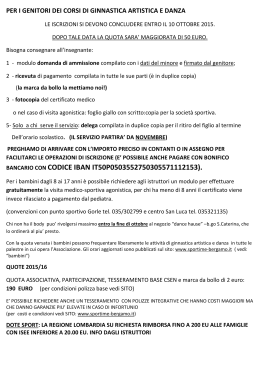 modalita` di iscrizione
