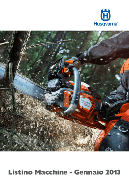 Listino Macchine - Gennaio 2013