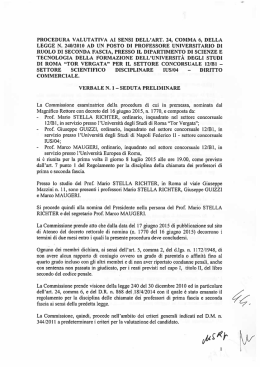 Verbale - SCIENZE E TECNOLOGIE PER LA FORMAZIONE