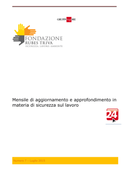 Newsletter 7/2015 - Fondazione Rubes Triva
