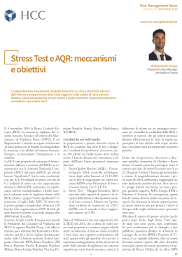 Stress Test e AQR: meccanismi e obiettivi