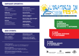 IMPIANTI SPORTIVI: SEDI EVENTI: