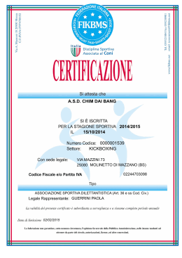 Diploma Affiliazione FIKBMS 2015