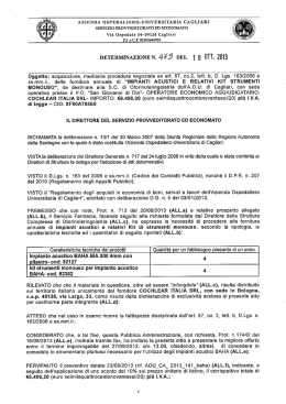 Determinazione n. 479 del 18.10.2013